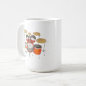 Mug Kit de tambour orange : (Devant gauche)