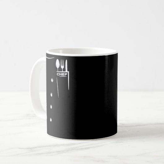 Mug Kitchen Utensils Design Chef Culinary Outfit (Devant gauche)
