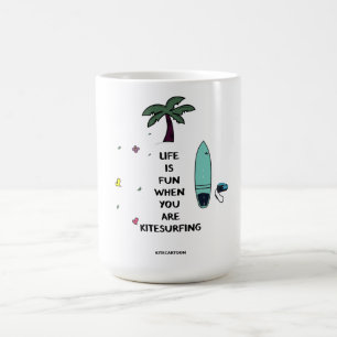 Mug Kiteboard/kitesurf - La vie est amusante quand vou