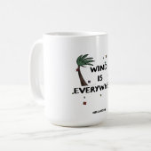 Mug Kiteboard/kitesurf - Le vent est partout (Devant gauche)