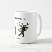 Mug Kiteboard/kitesurf - Manger et cerf-volant (Devant droit)