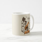 Mug Kitsune - Conception traditionnelle de streetwear (Devant droit)