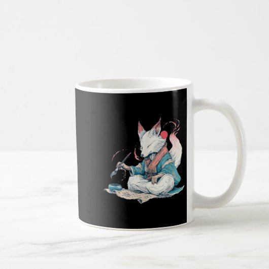 Mug Kitsune De Calligraphie De Style Japonais (Droite)