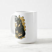 Mug Kitsune Samurai Guerrier - japonais Fox Mask Art (Devant gauche)