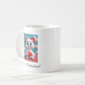 Mug Kitten au coeur rouge Valentine (Devant gauche)