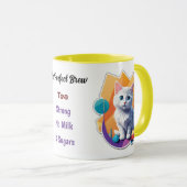 Mug Kitten blanc - My Perfect Brew - Thé ou café (Devant droit)
