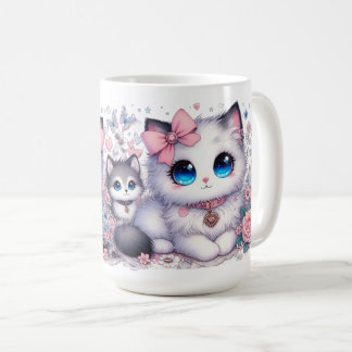 Mug Kitten Cuteness Overload : Chat et chien aux yeux 