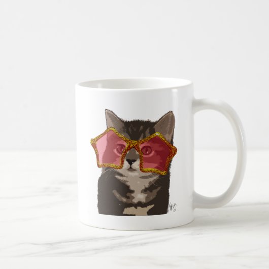 Mug Kitten dans les lunettes de soleil étoilées (Droite)