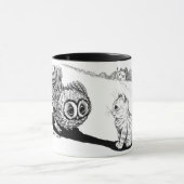 Mug Kitten et Owl, Louis Wain (Centre)