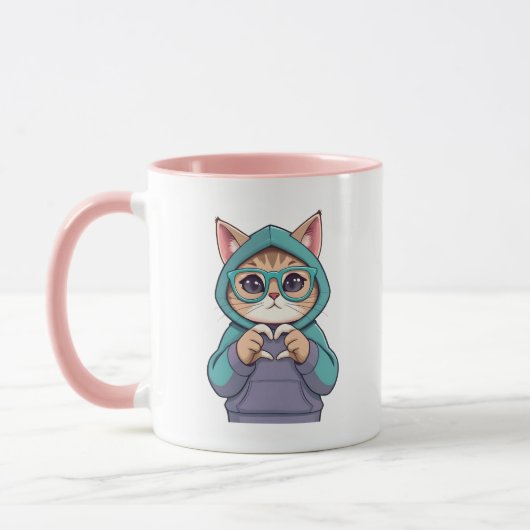 Mug Kitten lui envoyant son amour (Gauche)