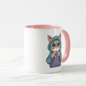 Mug Kitten lui envoyant son amour (Devant droit)