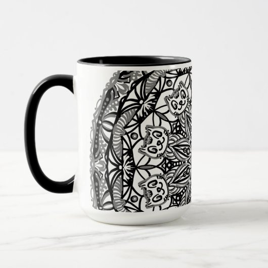 Mug Kitten Mandala (Gauche)