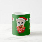 Mug Kitten Noël Père Noël avec cadeau (Centre)