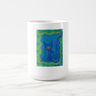 Mug Kitty Cat entouré de Blue Green World