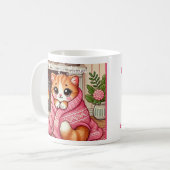 Mug Kitty Chaleureux Dans Une Couverture Café-Mug Pers (Devant gauche)