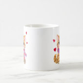 Mug Kitty de la Saint-Valentin à l'aquarelle  (Centre)