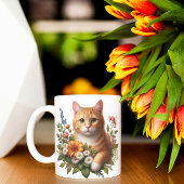 Mug Kitty en fleurs