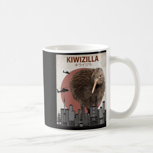 Mug Kiwizilla Funny Kiwi New Zealand Bird Lovers Gift (Droite)