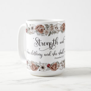 Mug KJV Verse Strength et Honor Christian Ladies