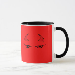 Mug Klaxons de diable et yeux rouges personnalisables