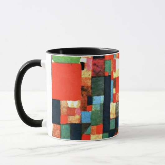 Mug Klee - Image de ville avec rouge et vert (Gauche)