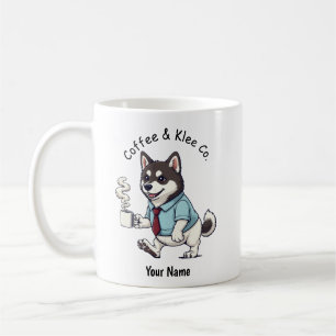 Mug Klee Kai d'Alaska drôle en costume d'affaires Café