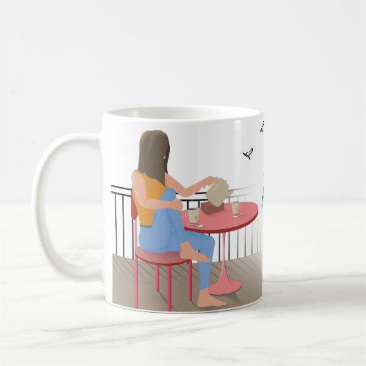 Mug "Kleine stappen naar buiten" Koffiemok (Links)