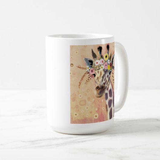 Mug Klimt Giraffe | Orné De Fleurs (Devant droit)