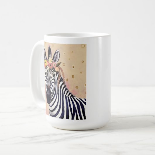 Mug Klimt Zebra | Orné De Fleurs (Devant gauche)