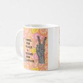 Mug Kneel pour la paix et stand for justice (Devant gauche)