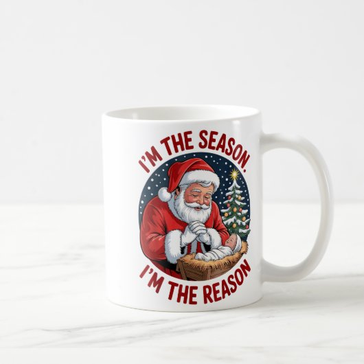 Mug Kneeling Santa Baby Jesus Christmas I'm Season Rea (Droite)