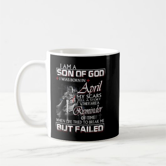 Mug Knight Templar Je suis un fils de Dieu April Chris (Gauche)