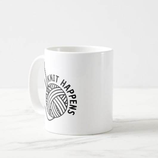 Mug Knit drôle arrive (Devant gauche)