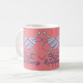 Mug Knit Happy Amusant Tricot Yarn Lover Design (Devant gauche)