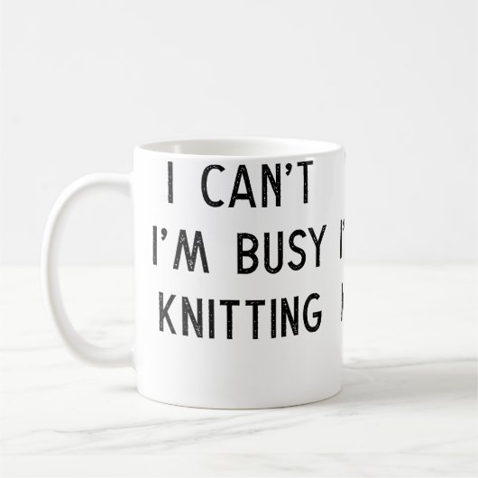 Mug Knitting Idea For Her Knit Lover Busy Knitting Uni (Gauche)