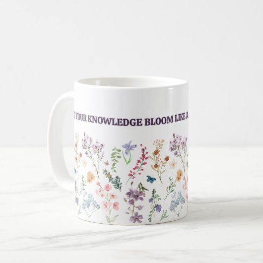 Mug Knowledge bloom mug, wildflower study inspiration (Devant gauche)