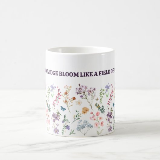 Mug Knowledge bloom mug, wildflower study inspiration (Centre)