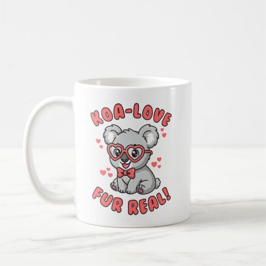 Mug Koa-Love Fur Real - Pun de la Saint-Valentin avec (Gauche)