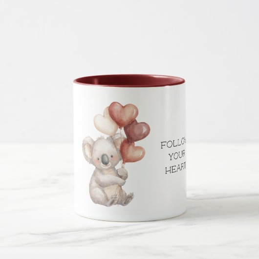 Mug Koala Bear Follow your heart Red Balloons (Centre)