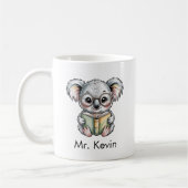 Mug Koala Bébé Mignon Personnalisé Lisant un Livre (Gauche)