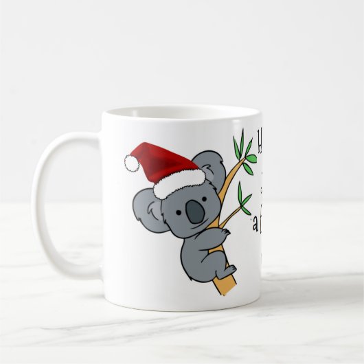 Mug Koala de Père Noël - Dinkum juste (Gauche)