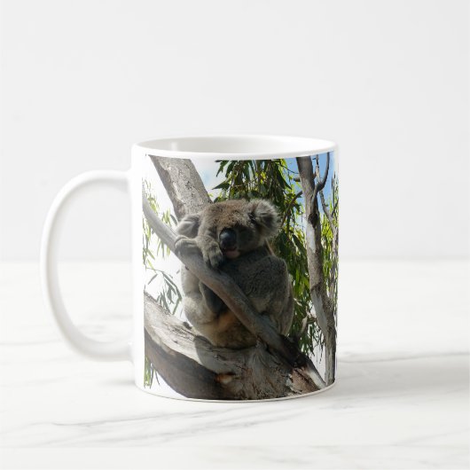 Mug Koala - Étiquettes Cadeaux couchés (Gauche)