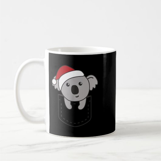 Mug Koala In Cket Christmas Cute Koala In Breast Cket (Gauche)