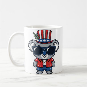 Mug Koala patriotique art vectoriel de style vintage_1