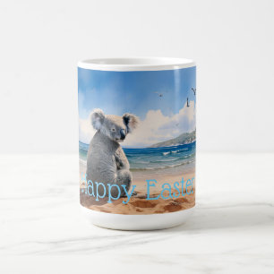 Mug Koala regardant l'océan Joyeuses Pâques