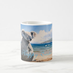 Mug Koala regardant l'océan Joyeuses Pâques