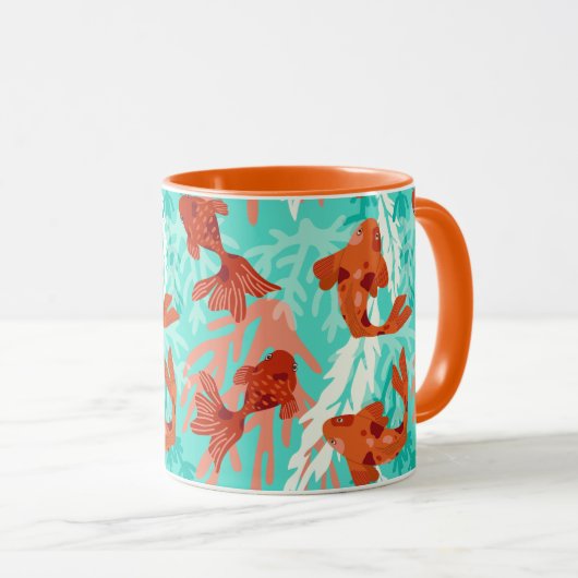 Mug Koi et Boue de poisson d'or (Devant droit)