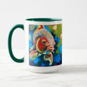 Mug Koi Fish Painting - Gift for Coy Fish Lovers (Gauche)
