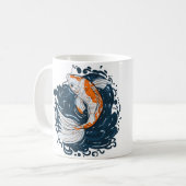 Mug Koi Poisson maître de courbure (Devant gauche)