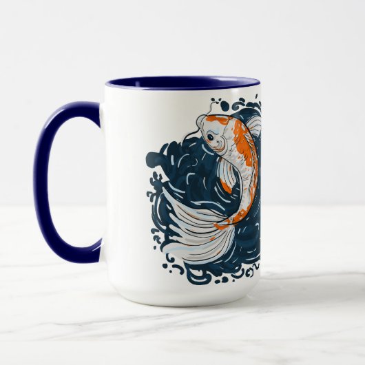 Mug Koi Poisson maître de courbure (Gauche)